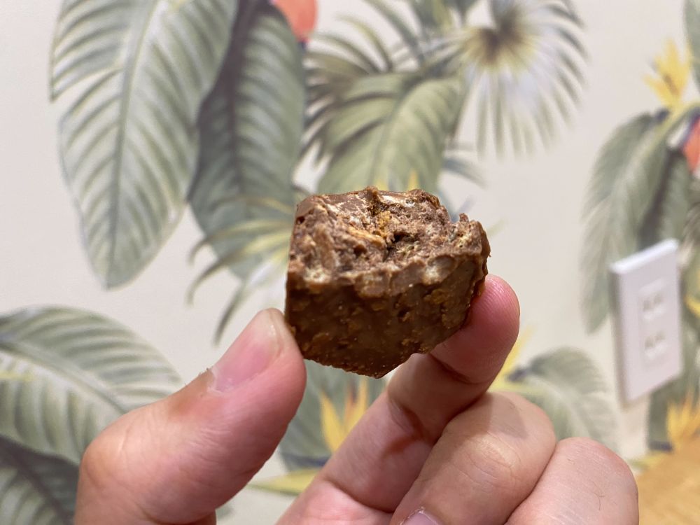 フィルデンのチョコクランチの断面図